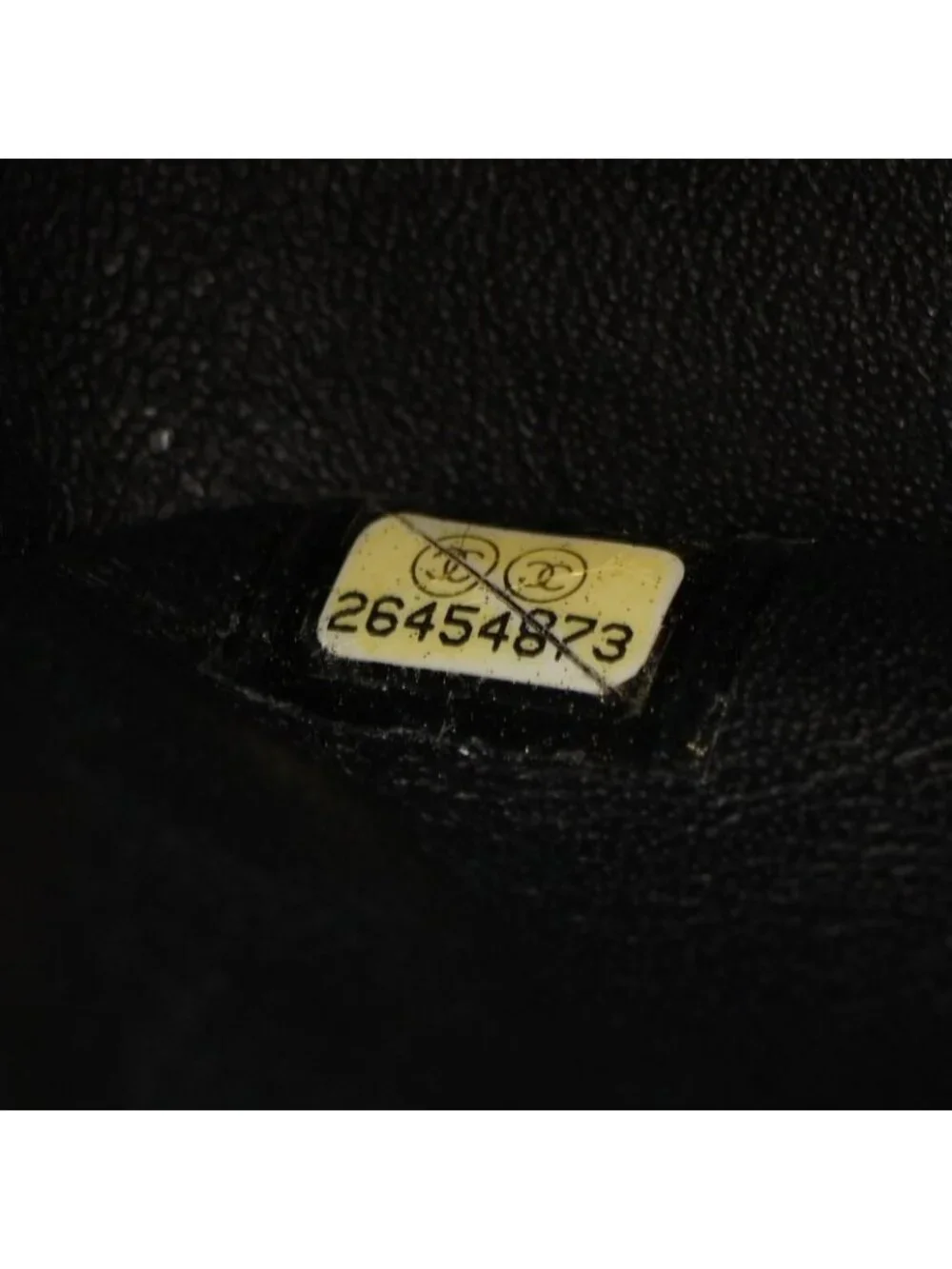 Chanel Shoulder Bag Mini Quilted Black Caviar Leather Chain